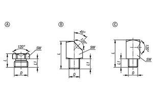 Schmiernippel 
Trichterform nach DIN 3405